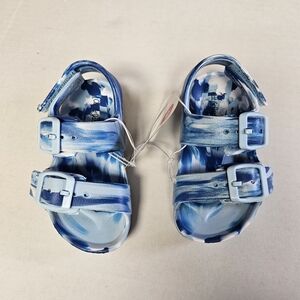 Cat & Jack Size 5 Toddler Blue‎ Tie-Dye Kids Sandals